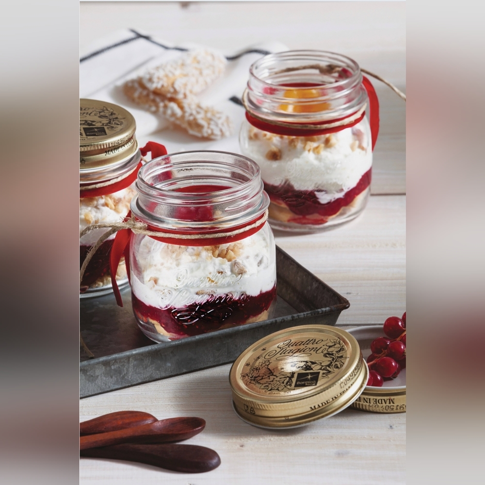 Set of 6 Bormioli Rocco Quattro Stagioni Glass Mason Jars